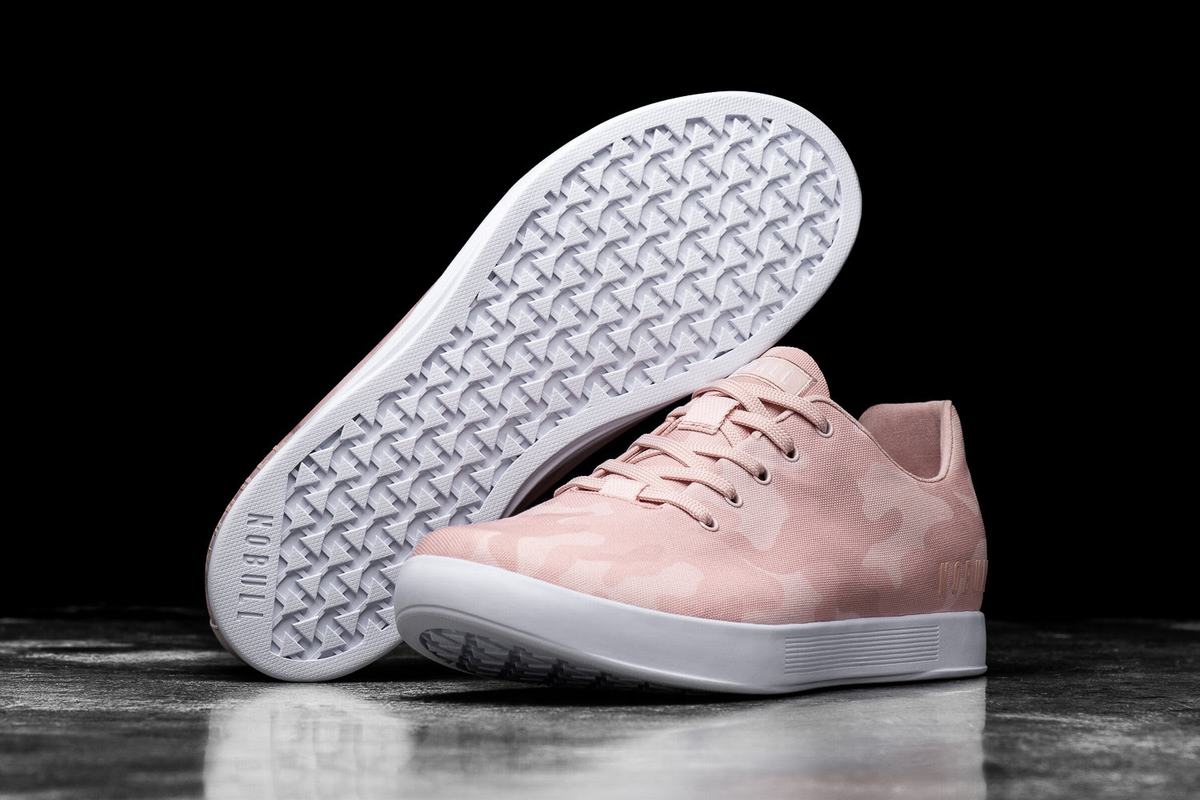 Nobull Canvas Men's Trainers Rose Camo | Australia (TO3579)